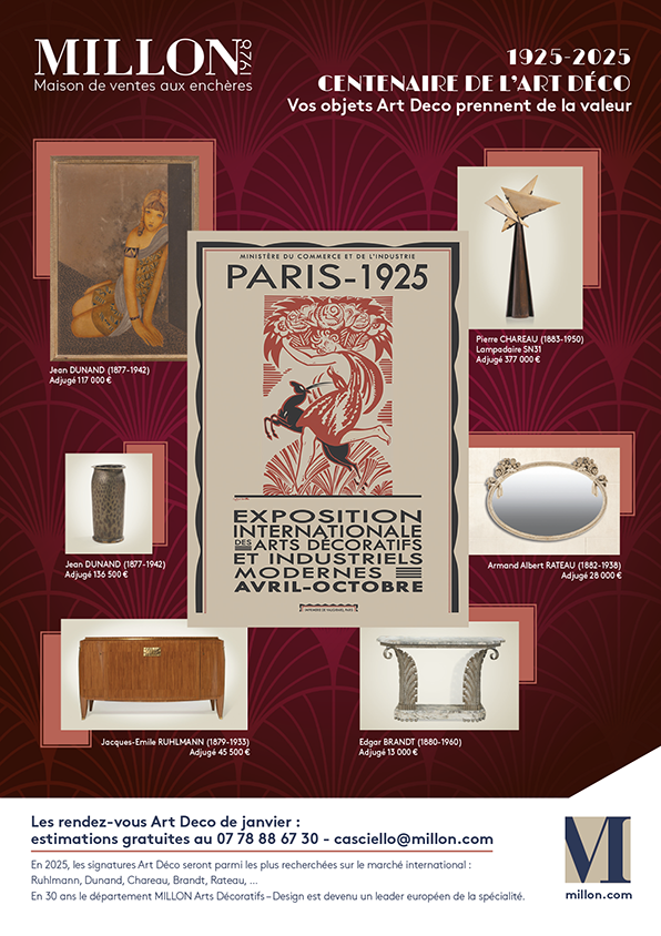 Millon - Art déco 2025 Pub magazine ALADIN