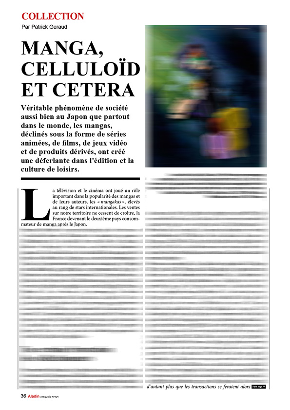 Extrait article magazine ALADIN Manga 424