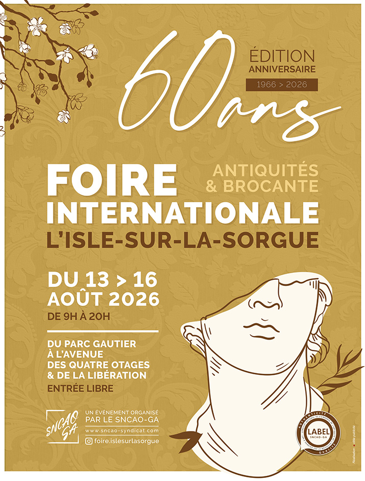 FOIRE ILE SUR LA SORGUE ETE 2026