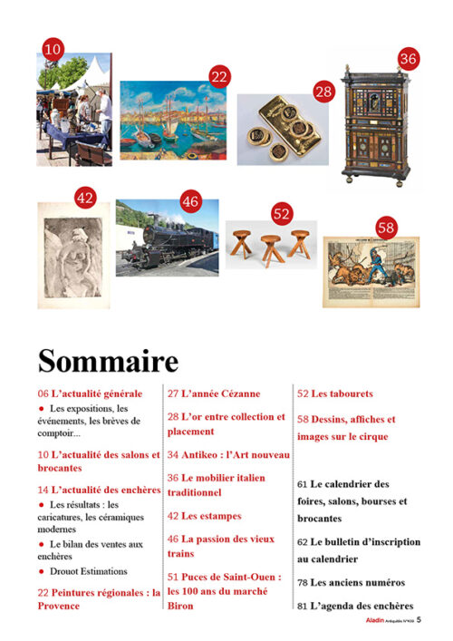 Sommaire ALADIN Antiquités 439 aout