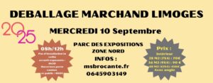 Déballage marchand limoges septembre 25