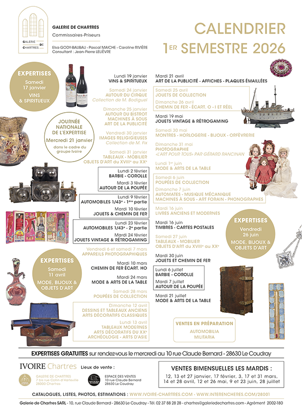 Galerie de Chartres Calendrier 1er semestre 2026