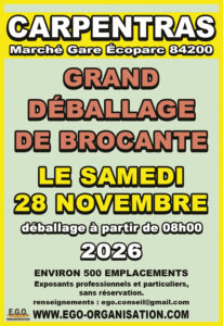 CARPENTRAS NOVEMBRE 2026 EGO Organisation