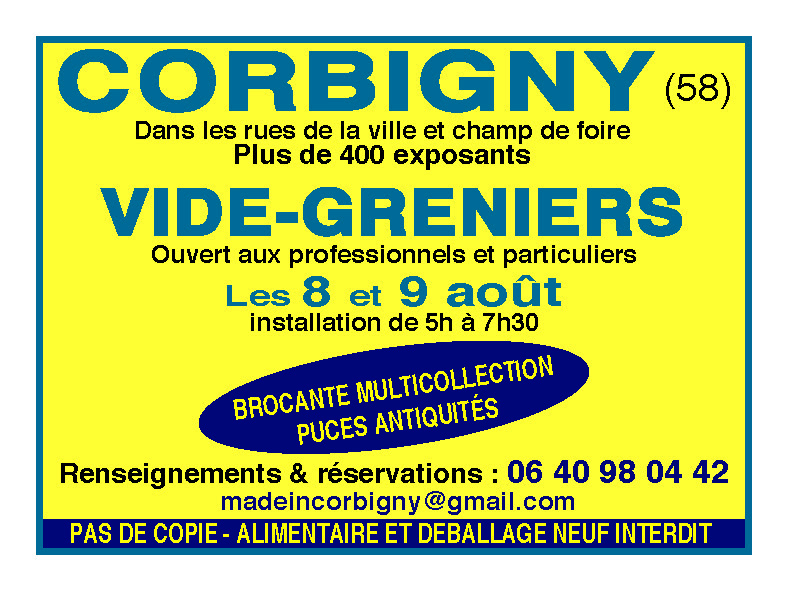 brocante vg de Corbigny 2026