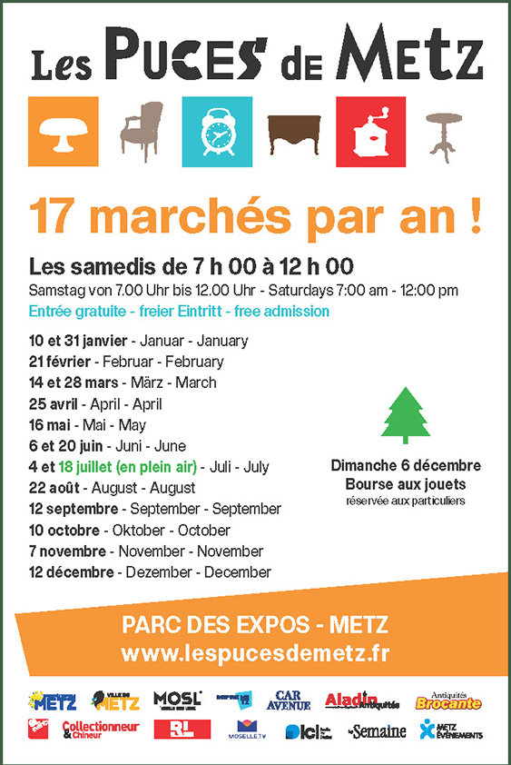 Puces de Metz calendrier 2026