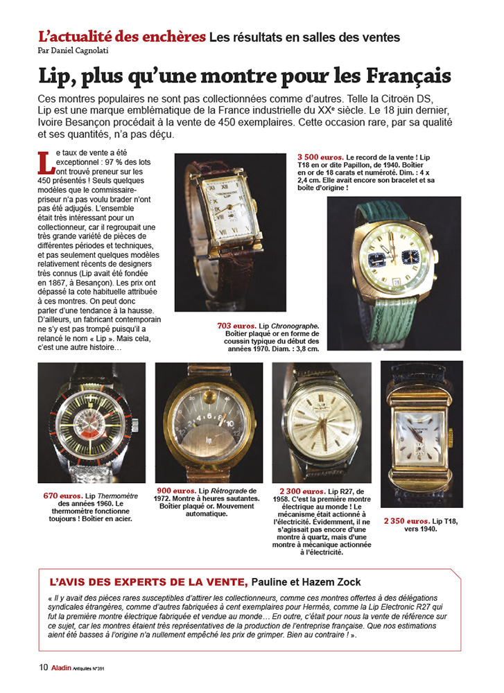 Aladin 391 valeurs cotations encheres