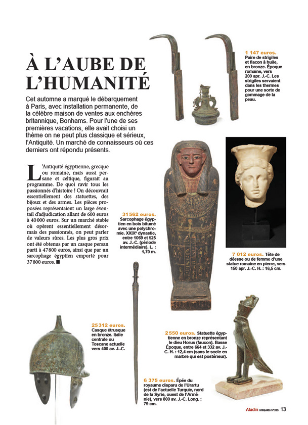 ALADIN Antiquités magazine 395 bonham antique