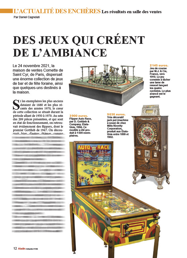 magazine Aladin janvier 2022 valeurs prix jeux